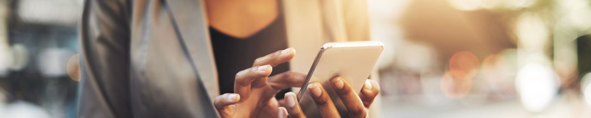 person using smartphone